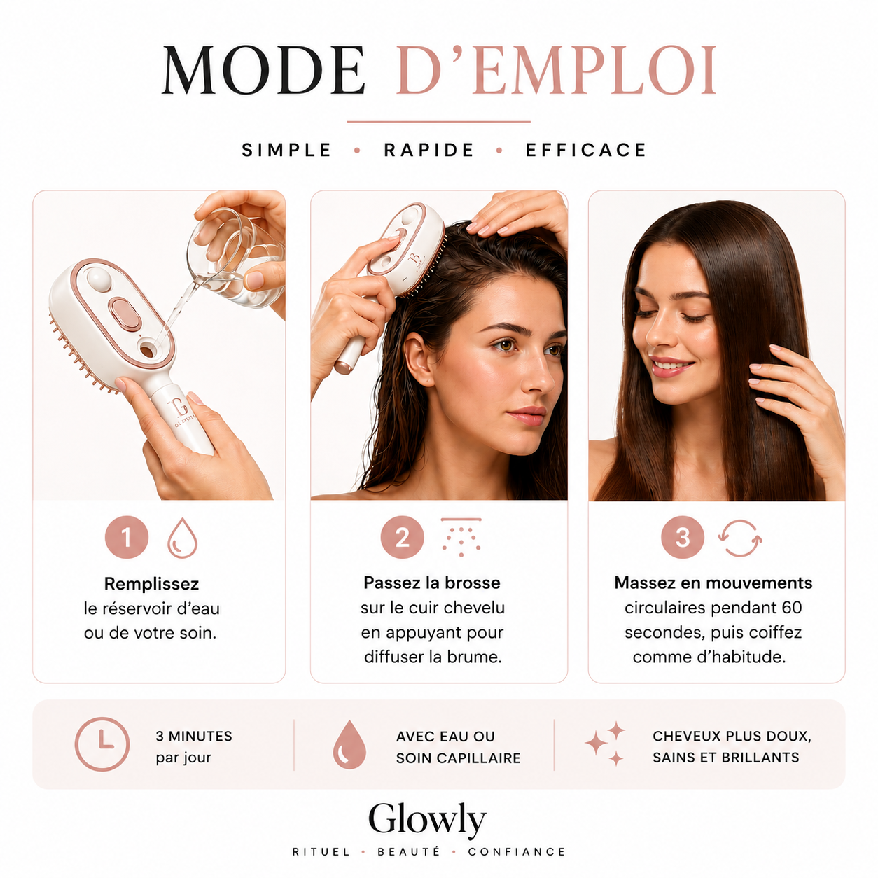Glowly™ HairBrush 3-en-1