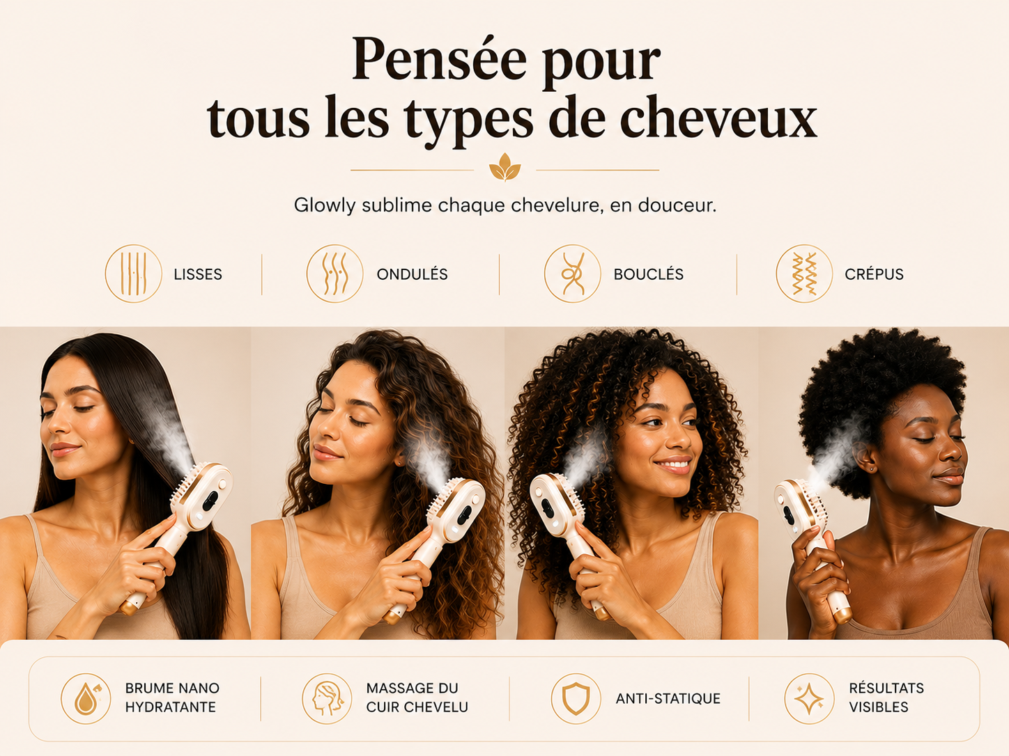 Glowly™ HairBrush 3-en-1